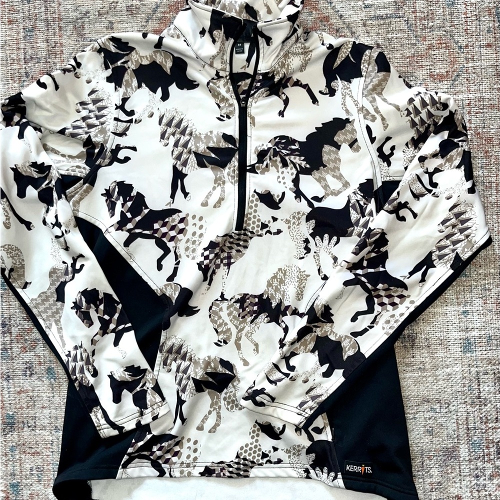 Kerrits Geometric Horses Equestrian Performance Zip Pullover